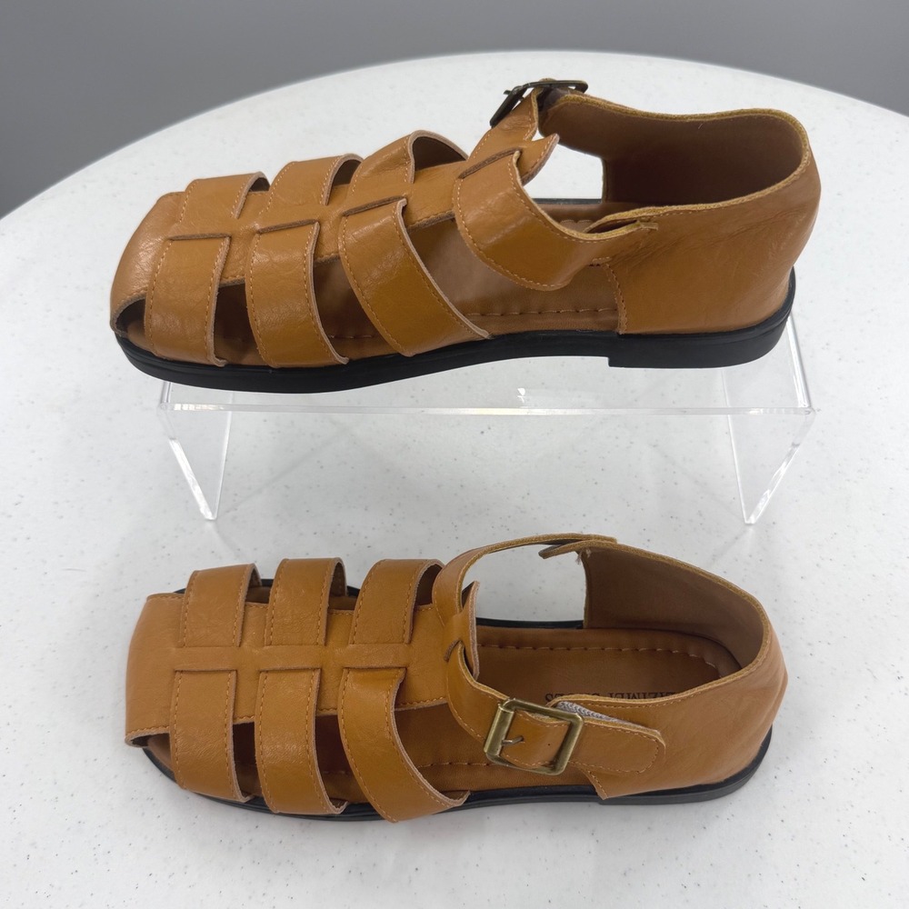Lizimei Tan Faux Leather Fisherman Sandals  Women's Size 5.5 (CN 225) NEW-no tag - Picture 5 of 11